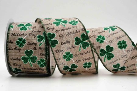 Glittery Clovers Ribbon - Glittery Clovers Ribbon